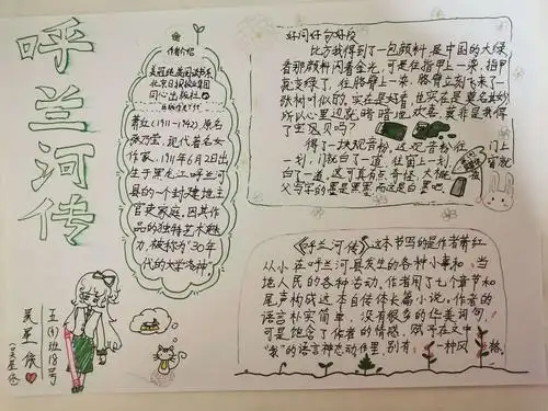 2020 五4班《呼兰河传》 阅读小报展