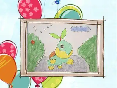 草苗龟进化的简笔画