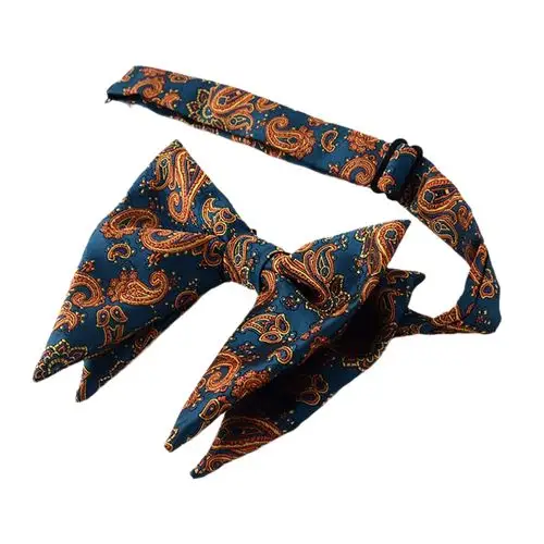 潮男绅士时尚复古腰果碎花花纹婚纱旅拍摄影领结