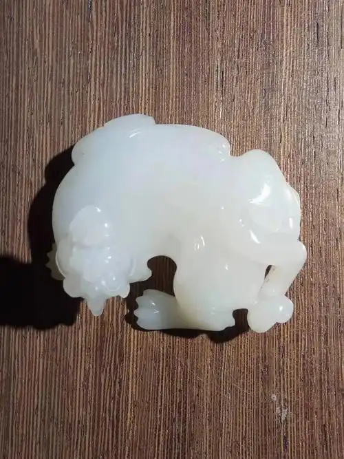 明清时期玉器清代老和田白玉羊脂玉玉兽