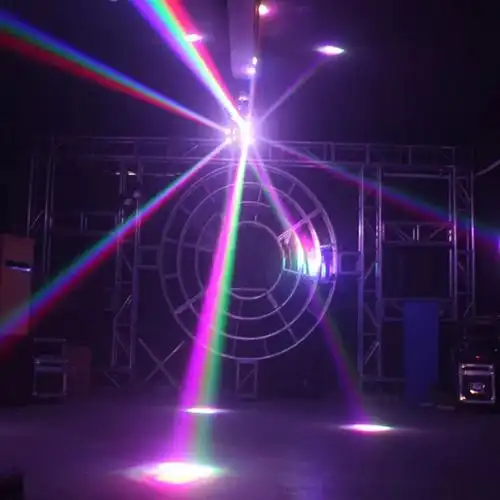 舞台灯光迷你12颗双臂摇头光束灯酒吧ktv夜店总会爆闪光灯旋转灯