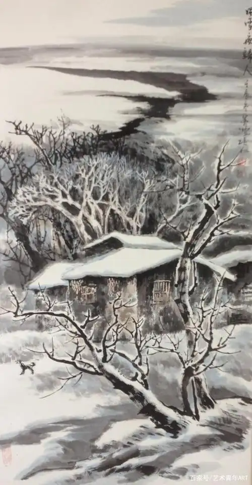 《风雪夜归人》100×50cm