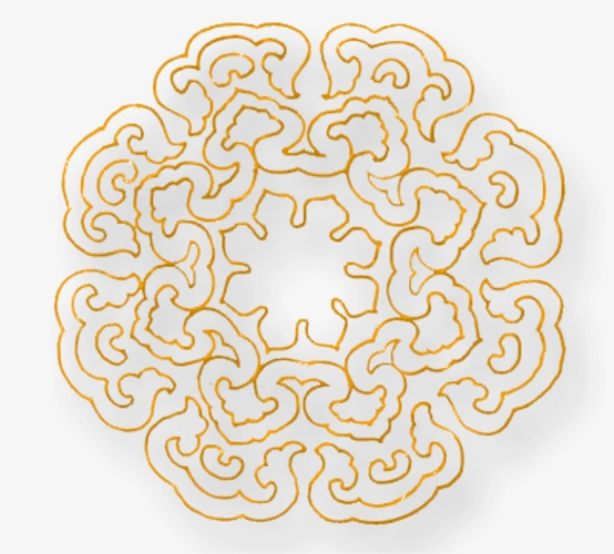 金色祥云立体花纹图片