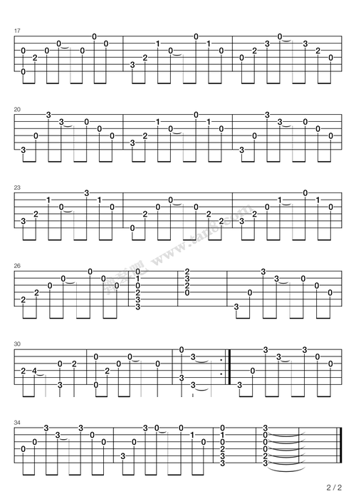 吉他谱 - 陪着你走