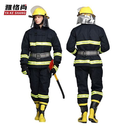 雅恪尚 3c认证17式消防服消防员防火服战斗服 17款6件套 170