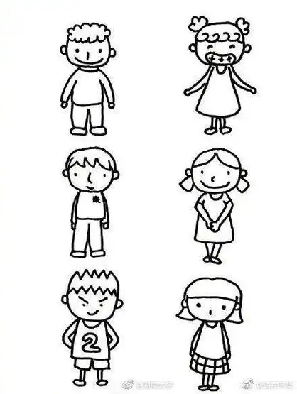 可爱小人简笔画可爱人物简笔画