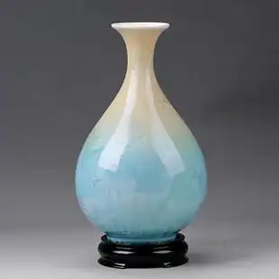 景德镇陶瓷花瓶结晶釉特色居家摆件装饰工艺品婚庆高档礼品