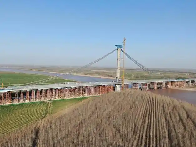 黄河特大桥主缆完成架设,济南大北环项目建设向"新"而行|悬索桥|高速