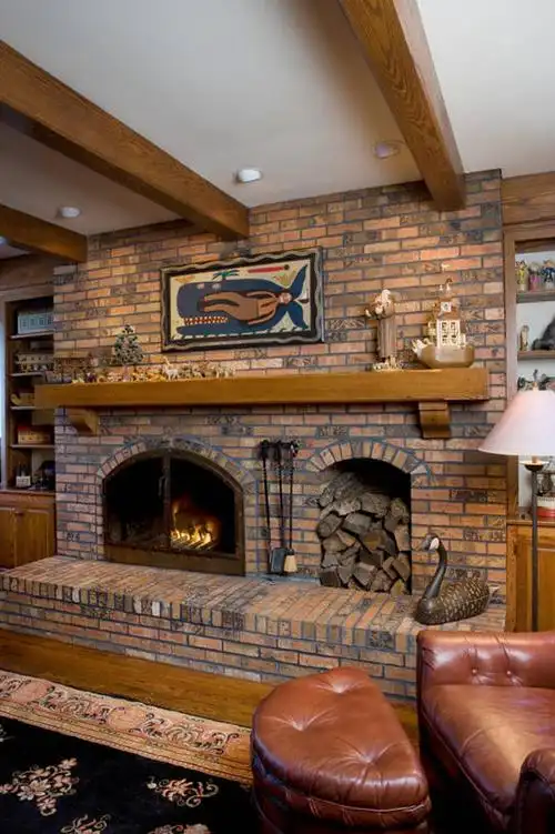 壁炉,地板,椅子,砖,皮革,起居室