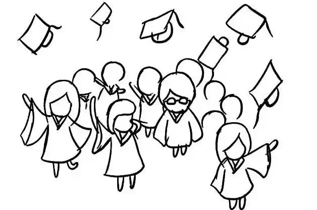 毕业的简笔画图片大全我们真的毕业了老师简笔画