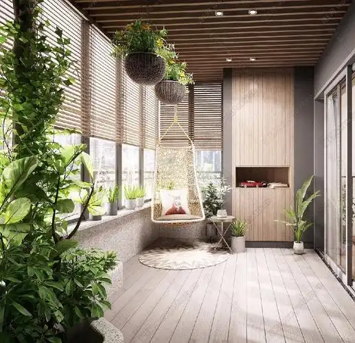 休闲阳台建模效果图