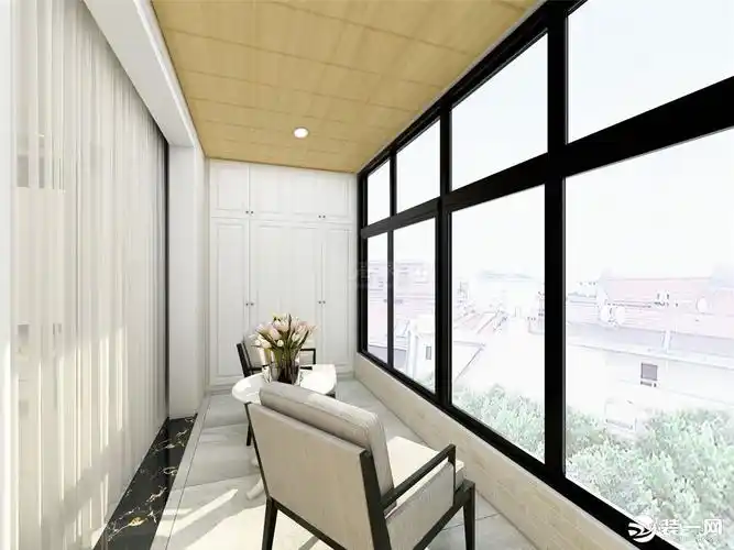 杨凌人才公寓现代简约风格半包7w 阳台