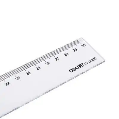 6230 30厘米直尺 白色透明