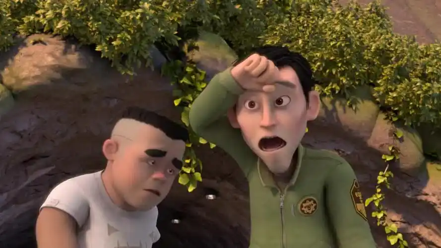 熊出没探险日记 大马猴二狗发现飞机和出口