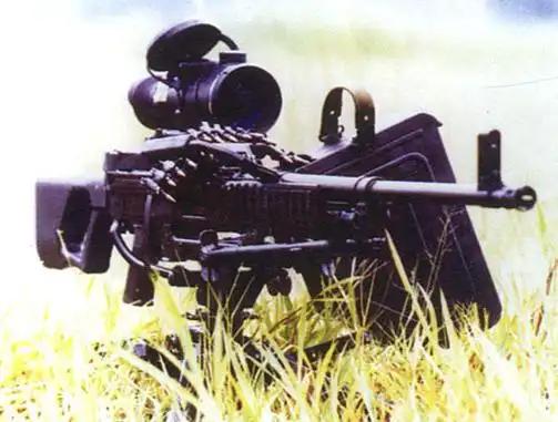 重机枪平射状态的qjy88