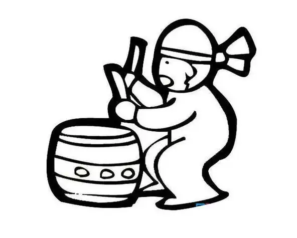 客家打鼓简笔画