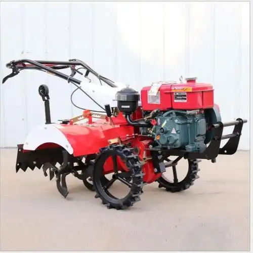 农机微耕机 新式除草松土开沟 四驱农用农机耕田旋耕耕地机图片