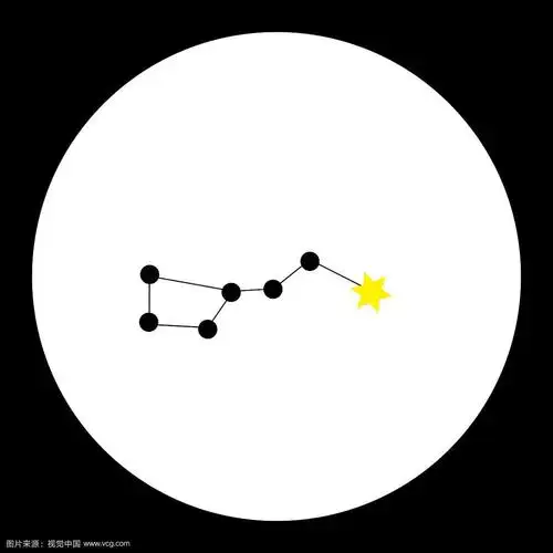 北斗七星星座黑色简单的图标