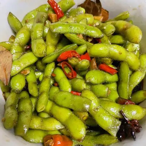 简易版下酒菜卤毛豆