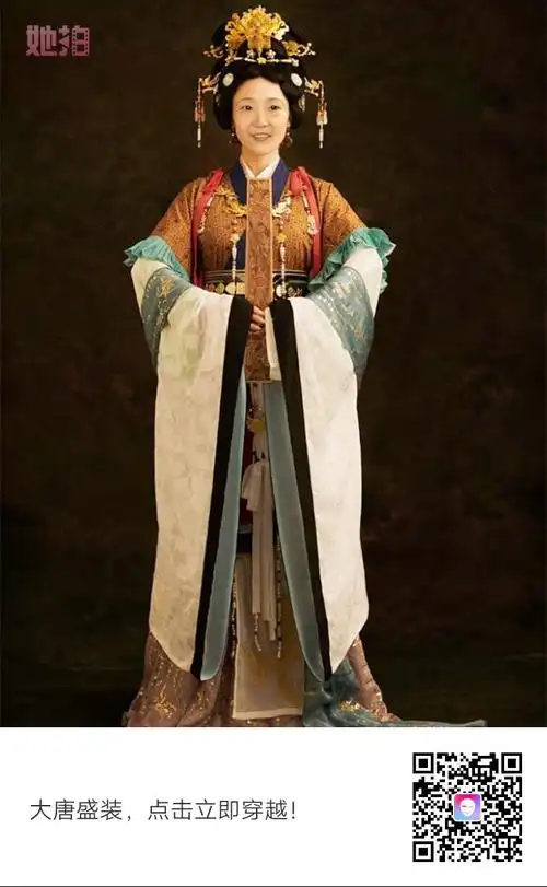 她拍唐朝盛装,美篇展示中国服饰