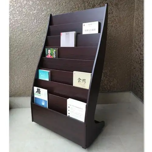 书报架报刊架北欧资料架杂志架落地闪电客简易展示架子木质置物书刊架