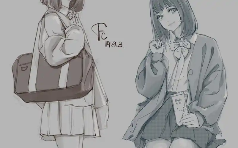 3 画jk 人物速写