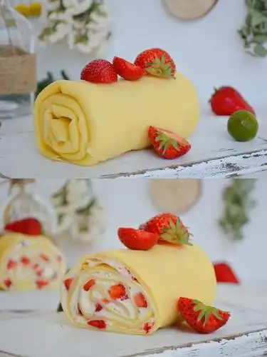 网红美食"毛巾卷蛋糕",不用烤箱,做法简单,像真的毛巾一样