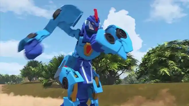 咖宝车神:冰焰双龙合体,真是太酷了,小朋友快来围观-母婴亲子视频