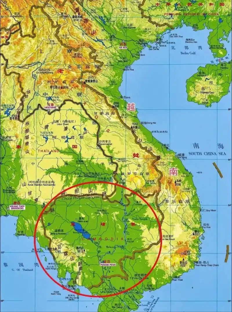 柬埔寨有中南半岛最大最好的平原地形,这么大一块平地却没发展起来