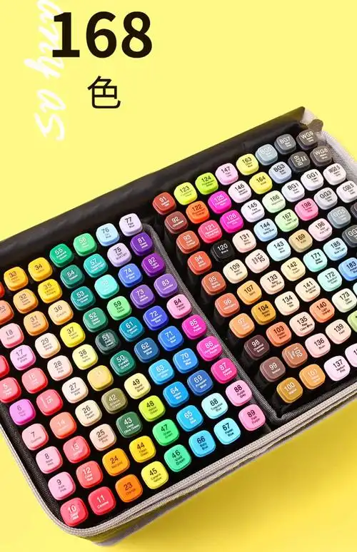 猫客马克笔套装touch双头168色手绘设计儿童彩色笔80/60色24色动漫