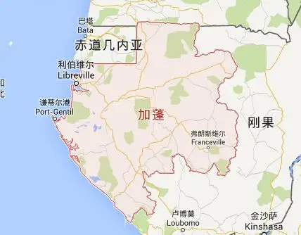 加蓬国家地图