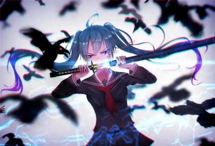 miku  拔刀-vocaloid初音未来