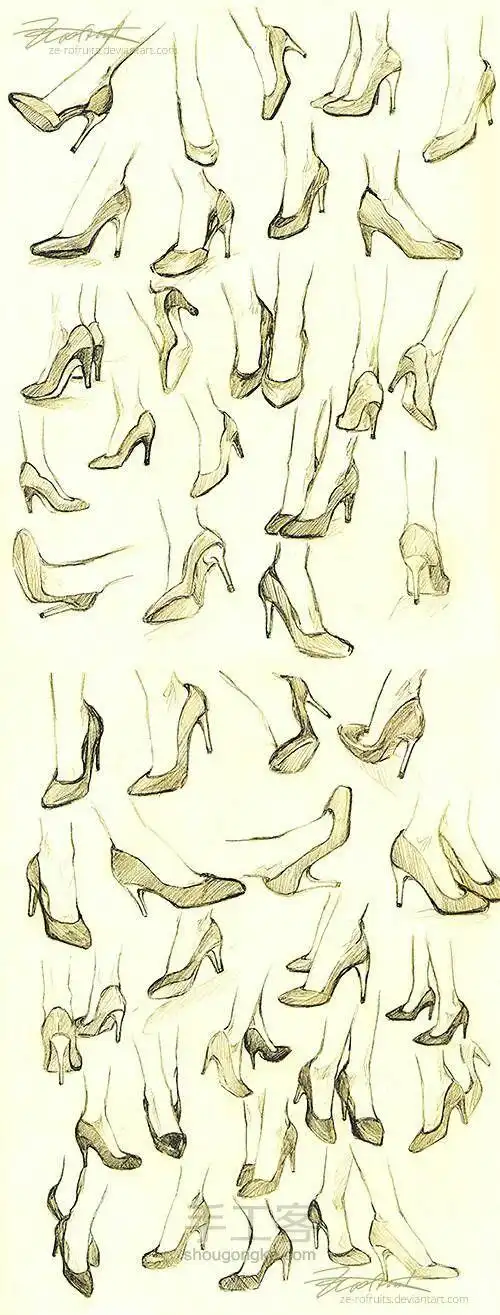 轻松画高跟鞋教程 第6步
