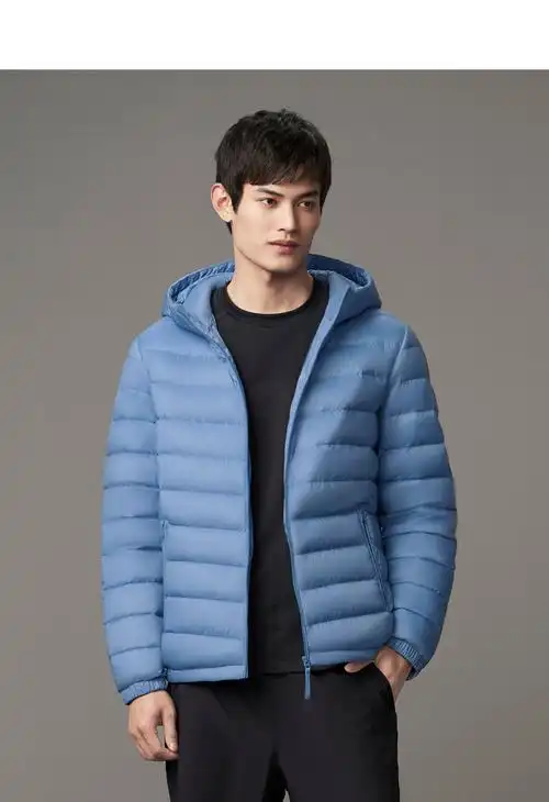 波司登2021秋季新款轻薄系列男羽绒服轻便纯色拉链连帽90绒百搭轻柔短