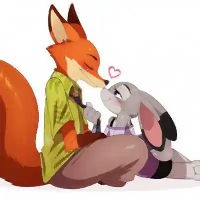 朱迪和尼克卡通爱人头像