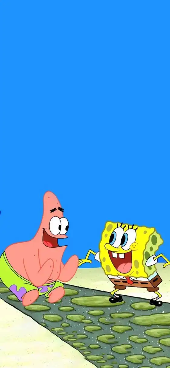 海绵宝宝手机壁纸95 穿方形裤子90的黄色方块70