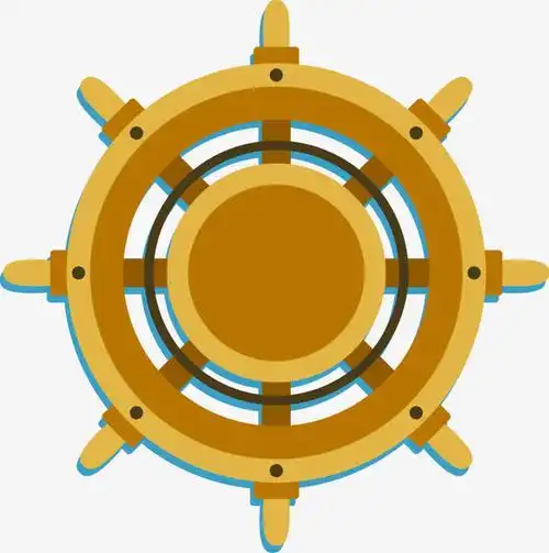 矢量轮船方向盘