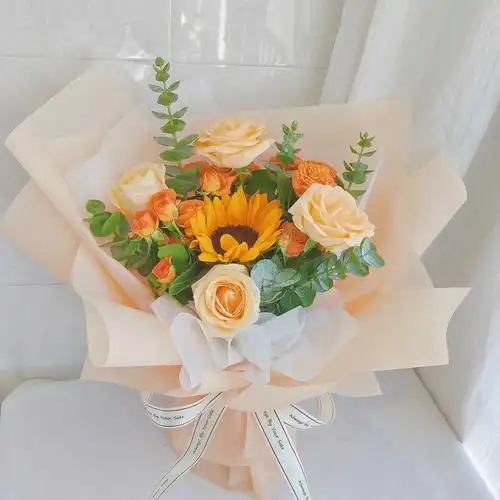 向日葵混搭小花束