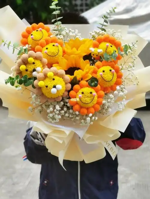 六一儿童节乒乓菊创意花束