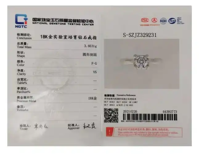 培育钻石鉴定证书有哪些?-河南真如此钻珠宝有限公司