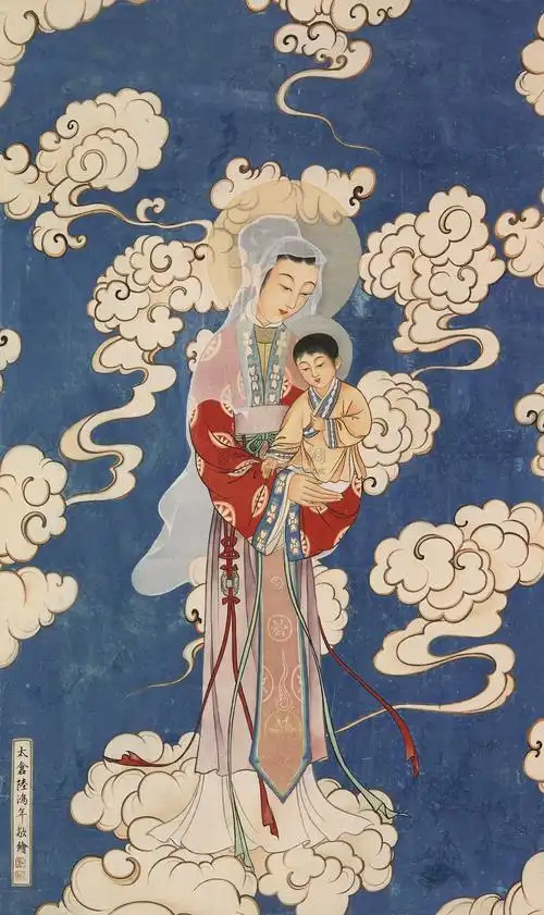 观音送子图-现当代名家精品专场-雅昌拍卖