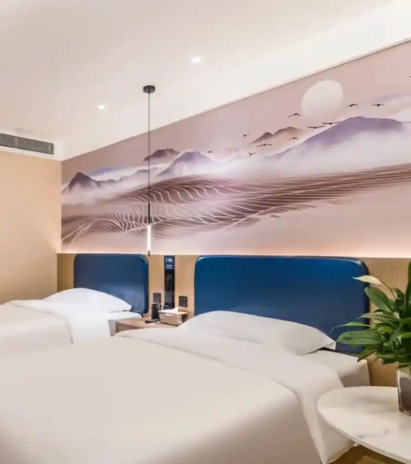 酒店宾馆民宿公寓床头软包硬包背景墙定制.