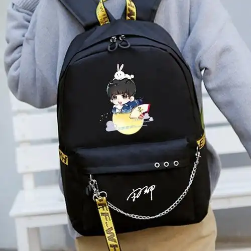 台风少年团宋亚轩签名周边同款usb学生充电双肩背包