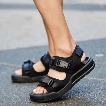 夏日越南凉鞋男夏季韩版情侣凉鞋越南沙滩鞋罗马男生凉鞋黑色35