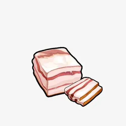 卡通手绘肥肥的五花肉素材