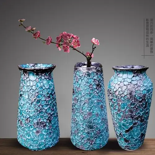 花器中小型时尚简约水培花插 桌台装饰圆底摆件花瓶复古容器