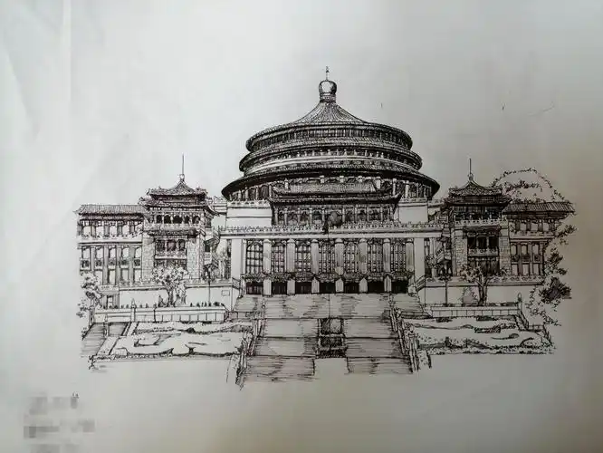 人民大礼堂 照片写生 非常壮观哦(´-ω-`)