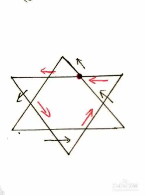 六芒星怎么一笔画成