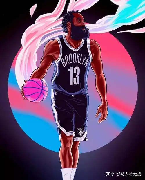 最新篮网哈登酷炫头像特效图集壁纸分享