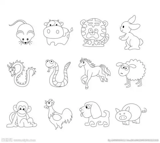 十二生肖简笔画